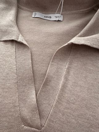 Jersey de punto fino Mango cuello polo XL