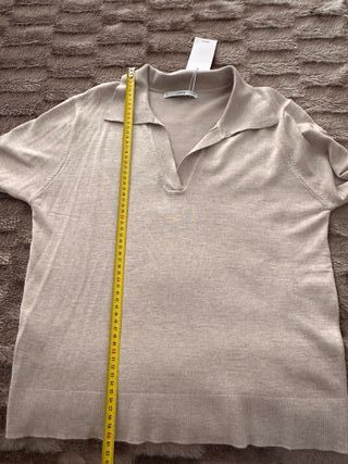 Jersey de punto fino Mango cuello polo XL