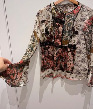 Blusa Zara multicolor estampada