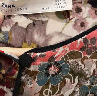 Blusa Zara multicolor estampada