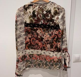 Blusa Zara multicolor estampada