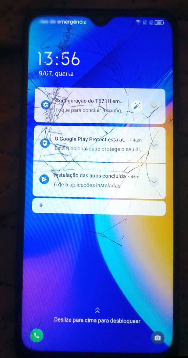 TCL 20 SE - Smartphone com Tela Trincada