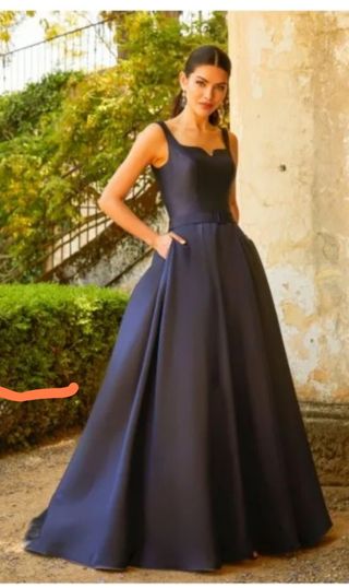VESTIDO 50 ALMA COUTURE AZUL, BOUTIQUE 