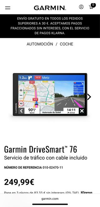 Garmin DriveSmart 76 GPS NUEVO 7 pulgadas