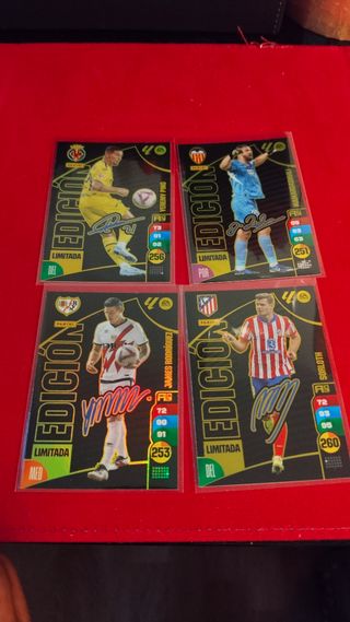 4 Cromos Adrenalyn XL Edición Limitada con firmas