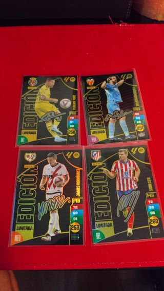 4 Cromos Adrenalyn XL Edición Limitada con firmas