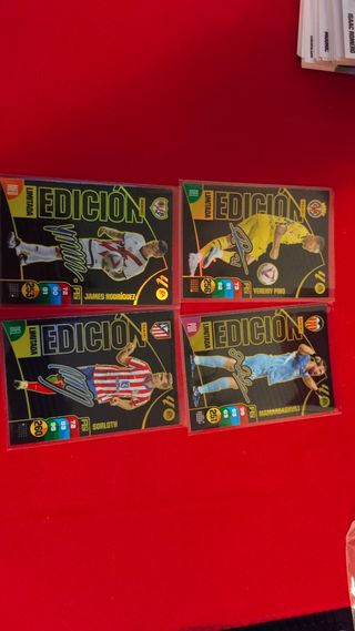 4 Cromos Adrenalyn XL Edición Limitada con firmas