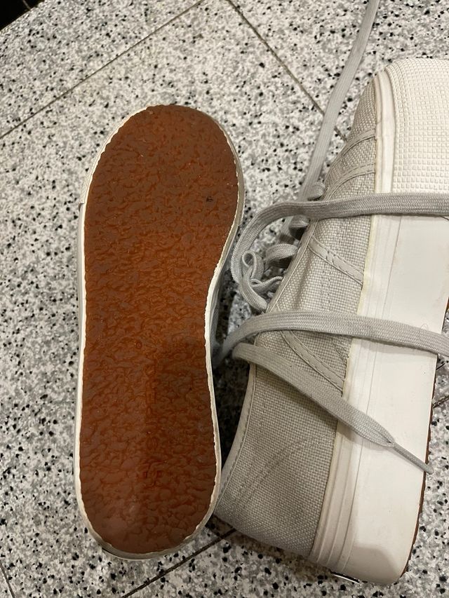 Zapatillas Superga Plataforma Gris