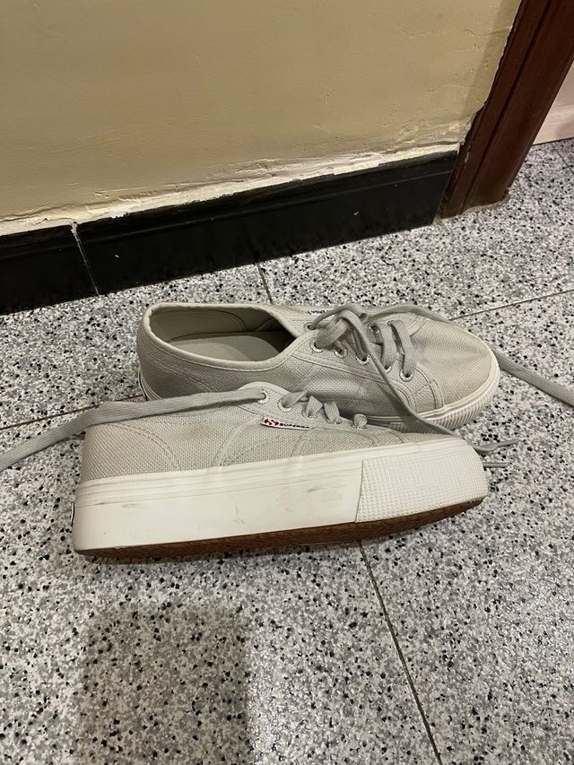 Zapatillas Superga Plataforma Gris