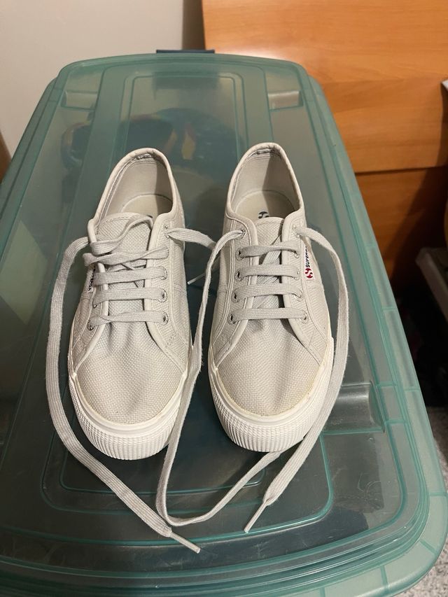 Zapatillas Superga Plataforma Gris