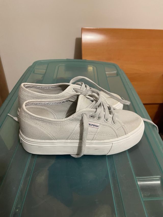Zapatillas Superga Plataforma Gris
