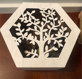 2 Cajas Decorativas de Madera - Flores