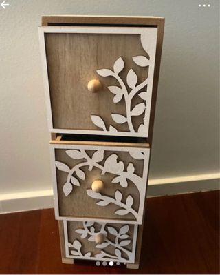 2 Cajas Decorativas de Madera - Flores