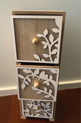 2 Cajas Decorativas de Madera - Flores