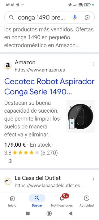 Robot Aspirador Conga 1490
