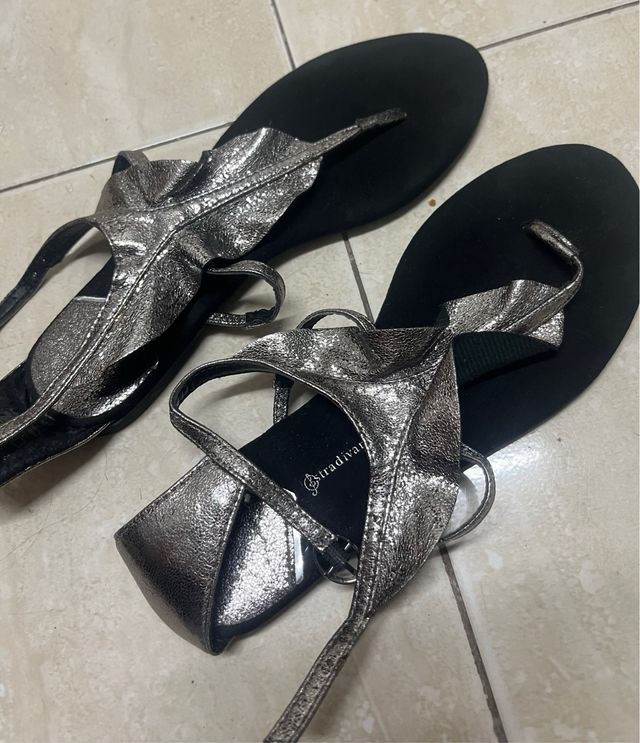 Sandalias Stradivarius Plata 39