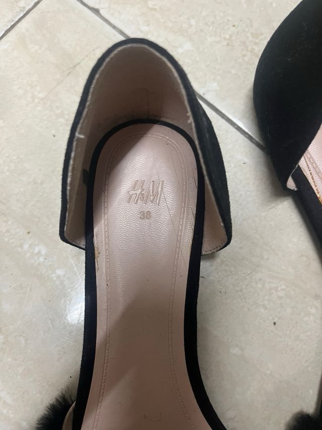 Zapatos planos H&M negros, talla 38