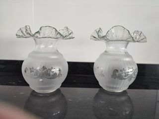 2 lámparas vintage porcelana