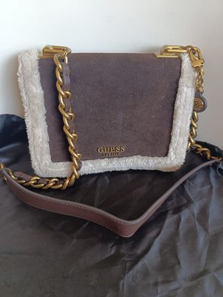 Bolso Guess marrón-blanco