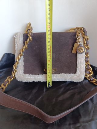 Bolso Guess marrón-blanco