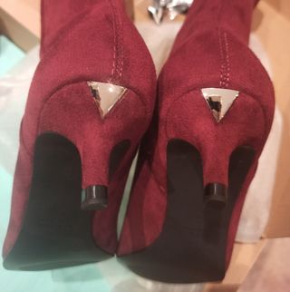 Botas altas rojas Zara