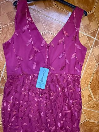 Vestido YUCHIHIC fiesta morado - L