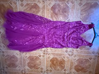 Vestido YUCHIHIC fiesta morado - L