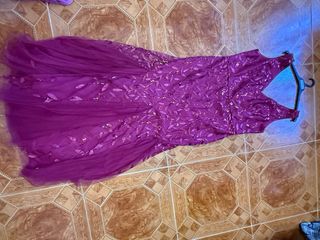 Vestido YUCHIHIC fiesta morado - L
