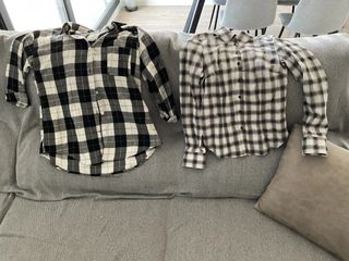 2 Camisas Stradivarius y shein cuadros S 