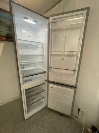 Nevera combi acero inoxidable