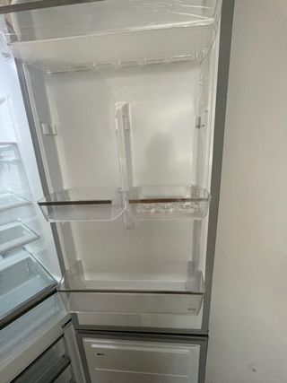 Nevera combi acero inoxidable