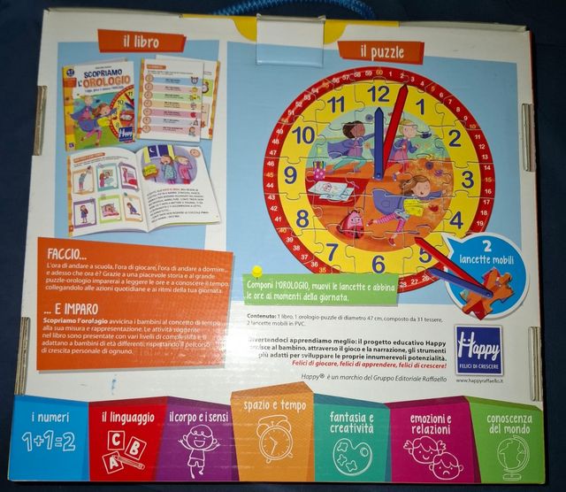 Scopriamo l'Orologio - Gioco Puzzle 4-7 anni