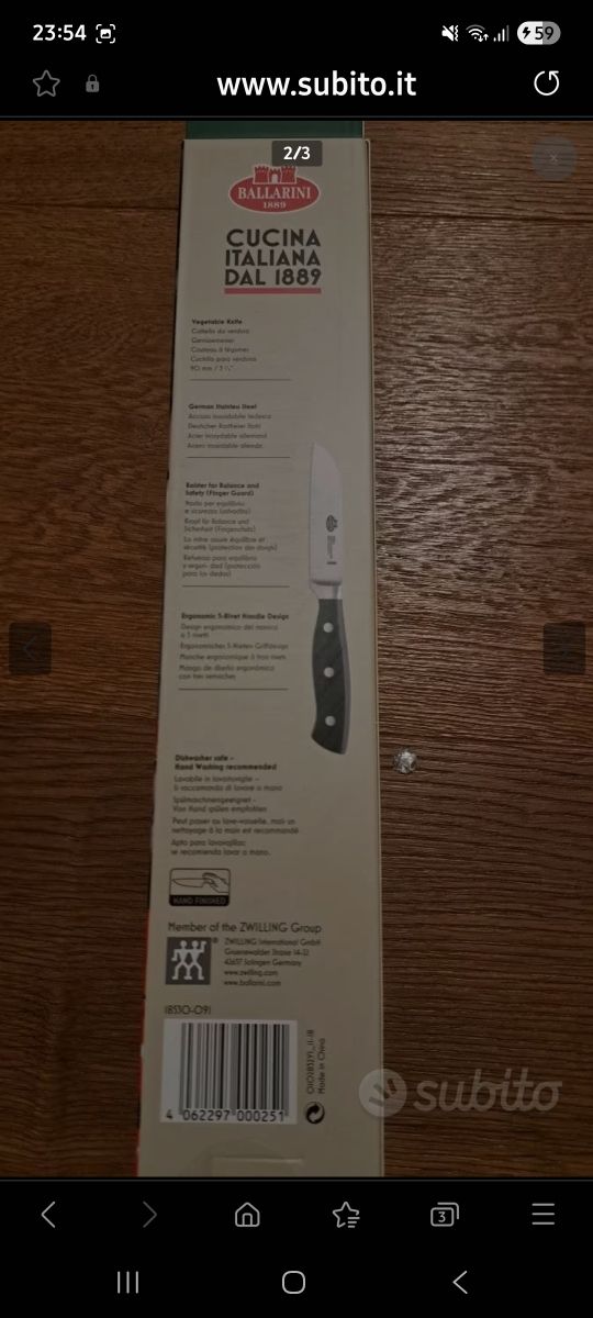 Coltello Verdura Ballarini