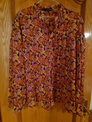 Blusa Zara multicolor talla M