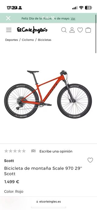 Bicicleta Scott Scale 970. 2 salidas a la calle.