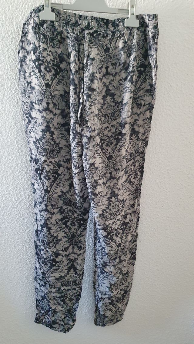 Pantalones estampados - Negro/Gris