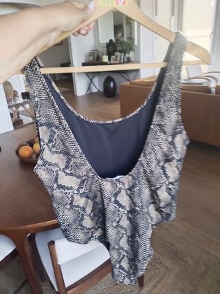 Bañador serpiente marrón-negro
