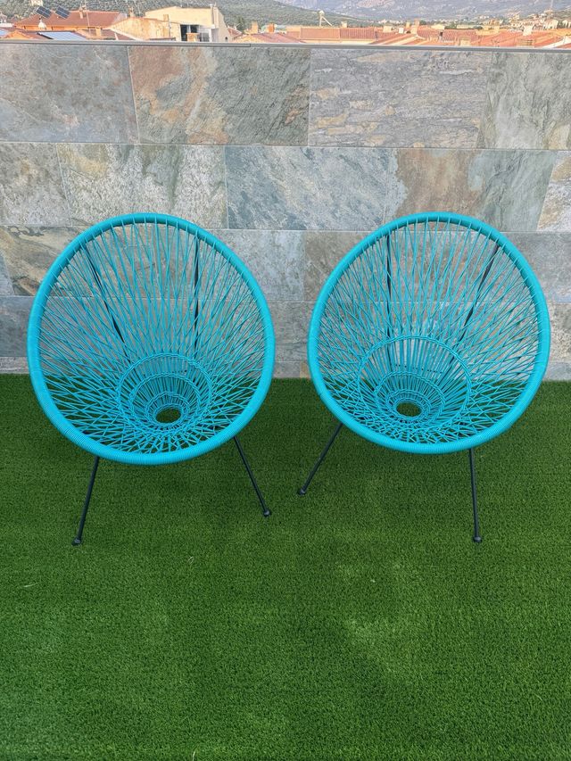 2 Sillas Jardín - Turquesa
