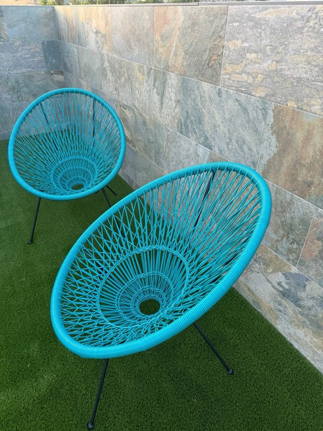 2 Sillas Jardín - Turquesa
