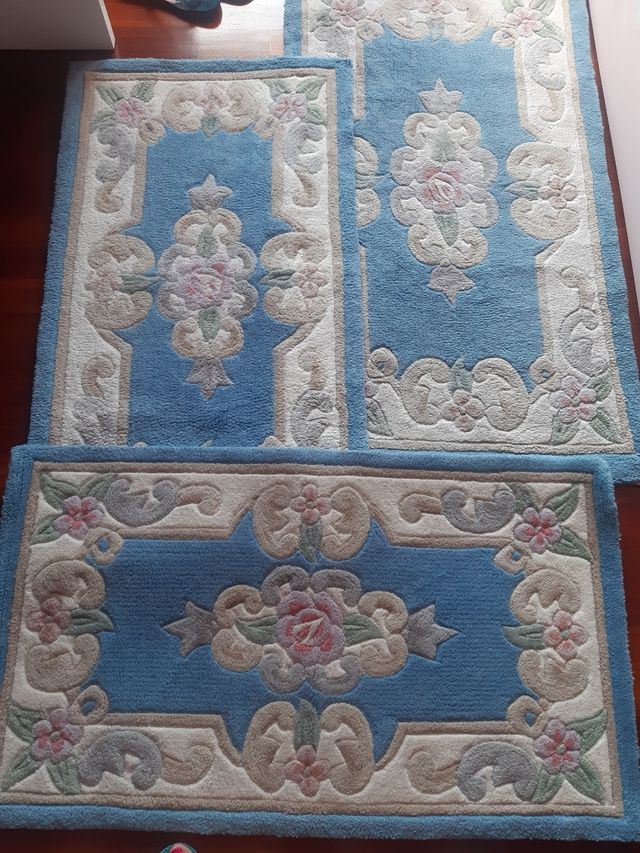 Tappeti blu e beige - 2 pz