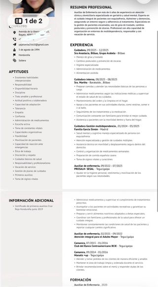 Cuidadora - Limpieza- repartidora