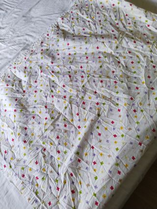 Sábana estampada flores - algodón