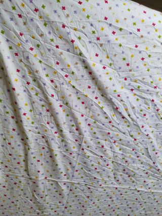 Sábana estampada flores - algodón