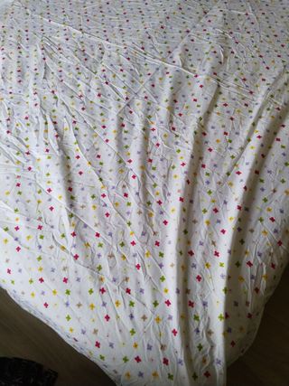 Sábana estampada flores - algodón