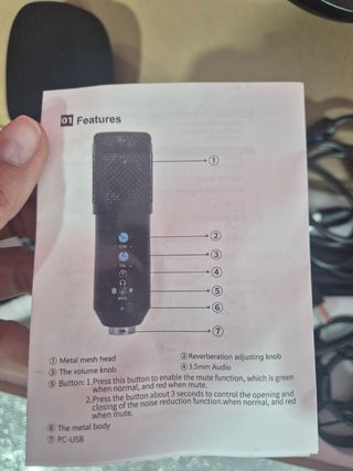 Micrófono condensador nuevo
