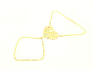 manita oro 18k con piedra con circonita