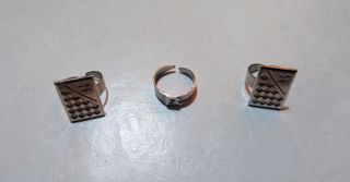 Lote 48 Anillos vintage  Ajustables acero nuevos