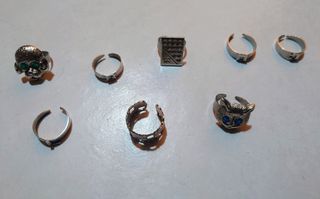 Lote 48 Anillos vintage  Ajustables acero nuevos