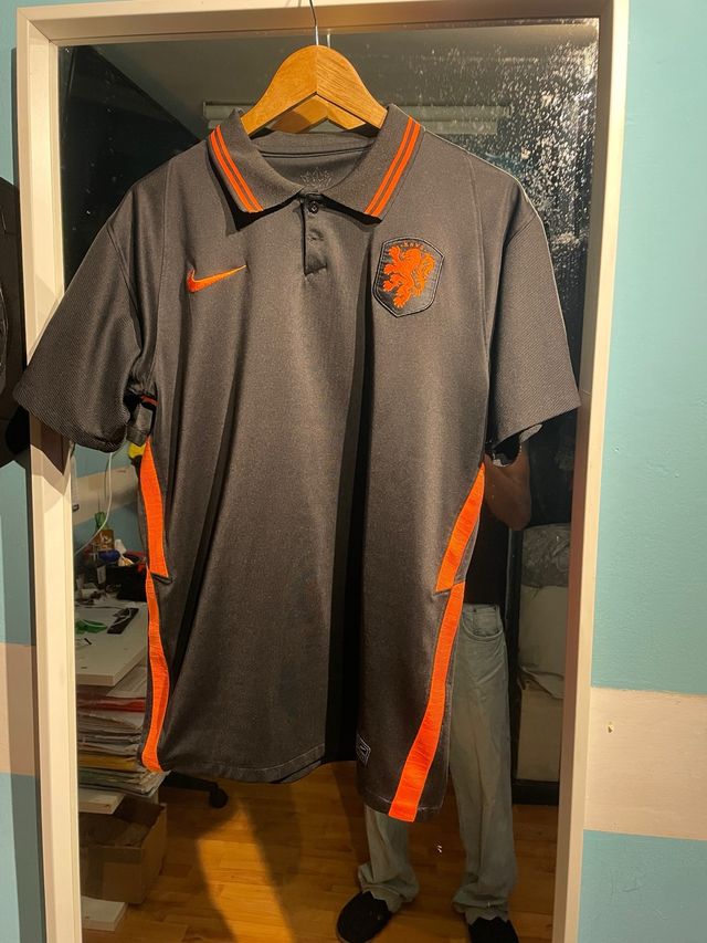 Polo Nike Holanda - Negro/Naranja