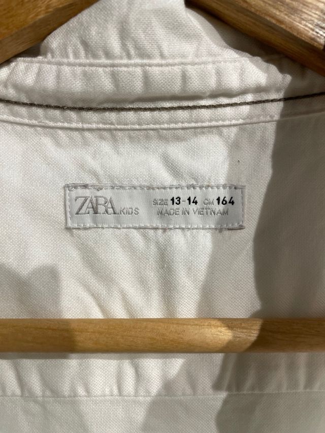 Camisa Zara niño blanca